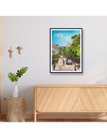 Paris Montmartre – Poster affiche – image encadrée 2