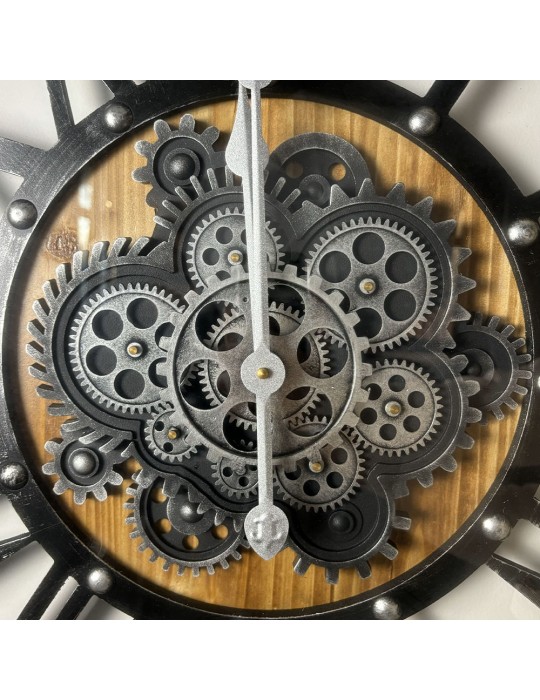 Horloge à engrenages avec verre – 08.023 – Ø 75 cm