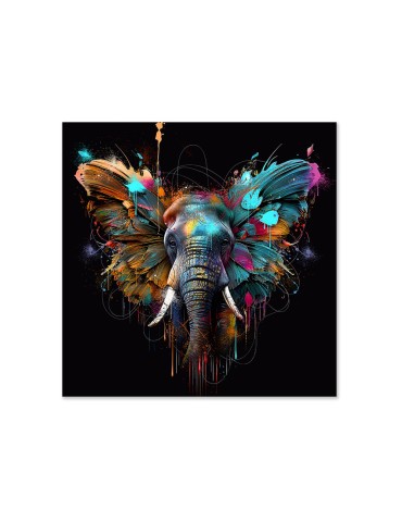 Impression sur verre – Eléphant Color