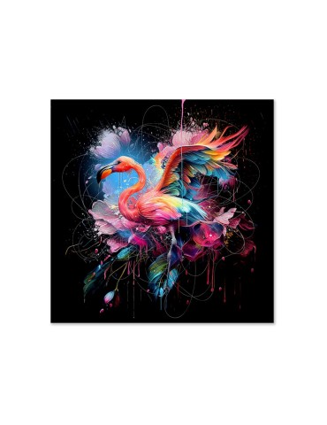 Impression sur verre – Flamant rose Color