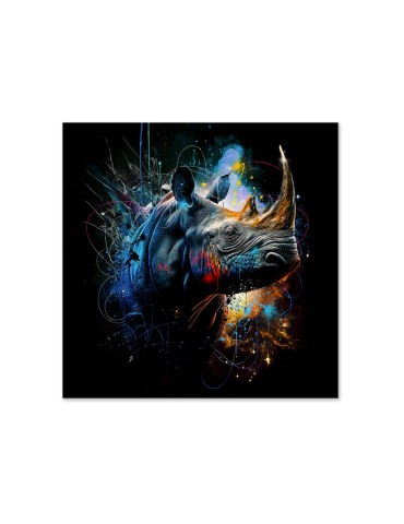 Impression sur verre – Rhinocéros Color