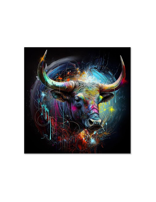 Impression sur verre – Taureau Color
