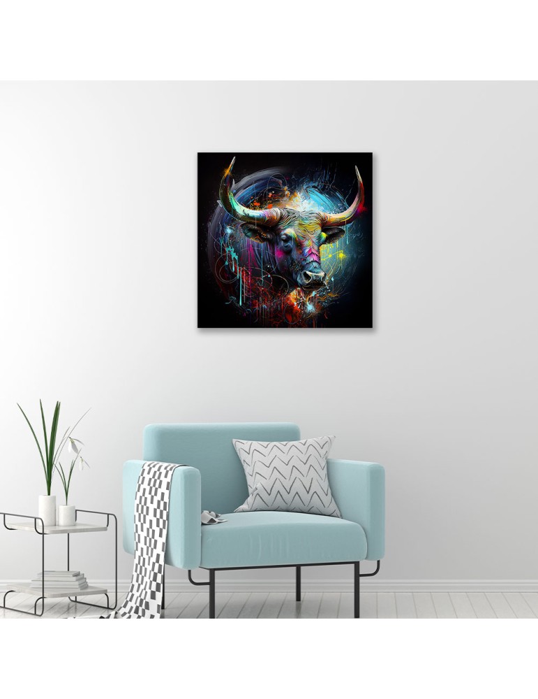 Impression sur verre – Taureau Color