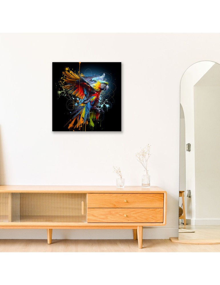 Impression sur verre – Perroquet Color