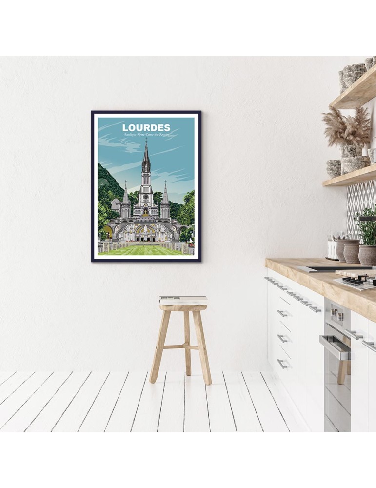 Lourdes – Poster affiche – image encadrée