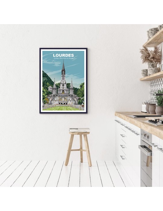 Lourdes – Poster affiche – image encadrée