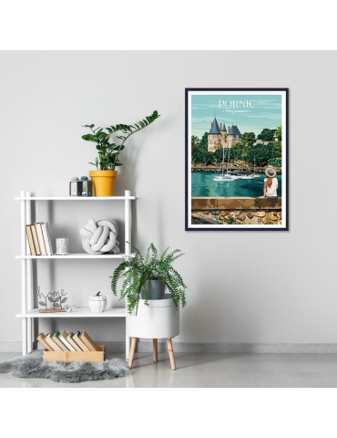 Pornic "Port Gourmalon" – Poster affiche – image encadrée 2