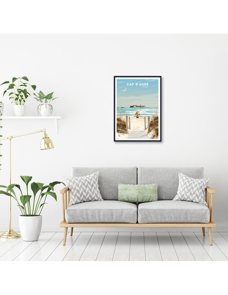 Cap d'Agde – Poster affiche – image encadrée