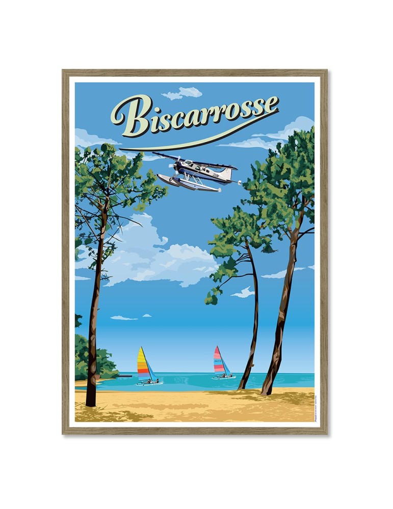 Biscarrosse 1 – Poster affiche – image encadrée