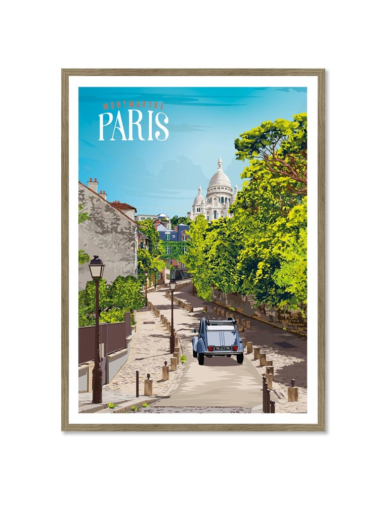 Paris Montmartre – Poster affiche – image encadrée