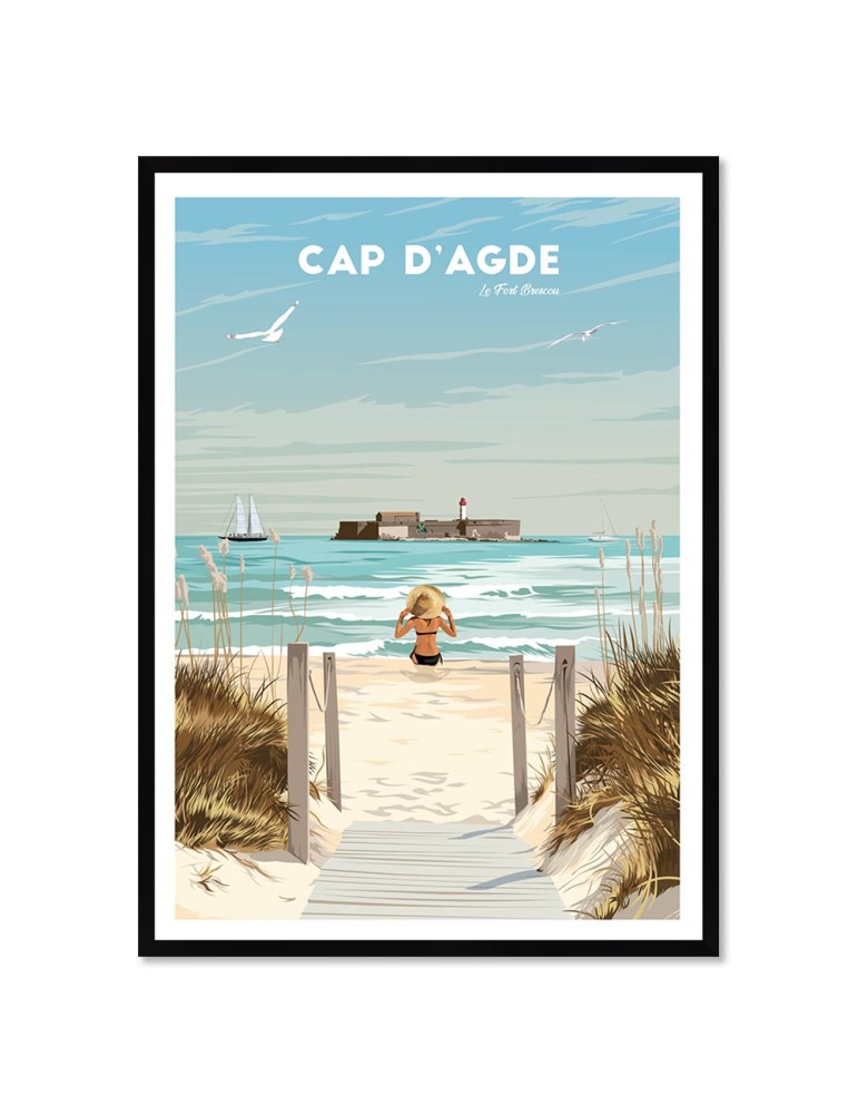 Cap d'Agde – Poster affiche – image encadrée