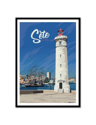 Sète "Le Phare" – Poster affiche – image encadrée