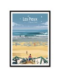 Les Pieux Surf – Poster affiche – image encadrée