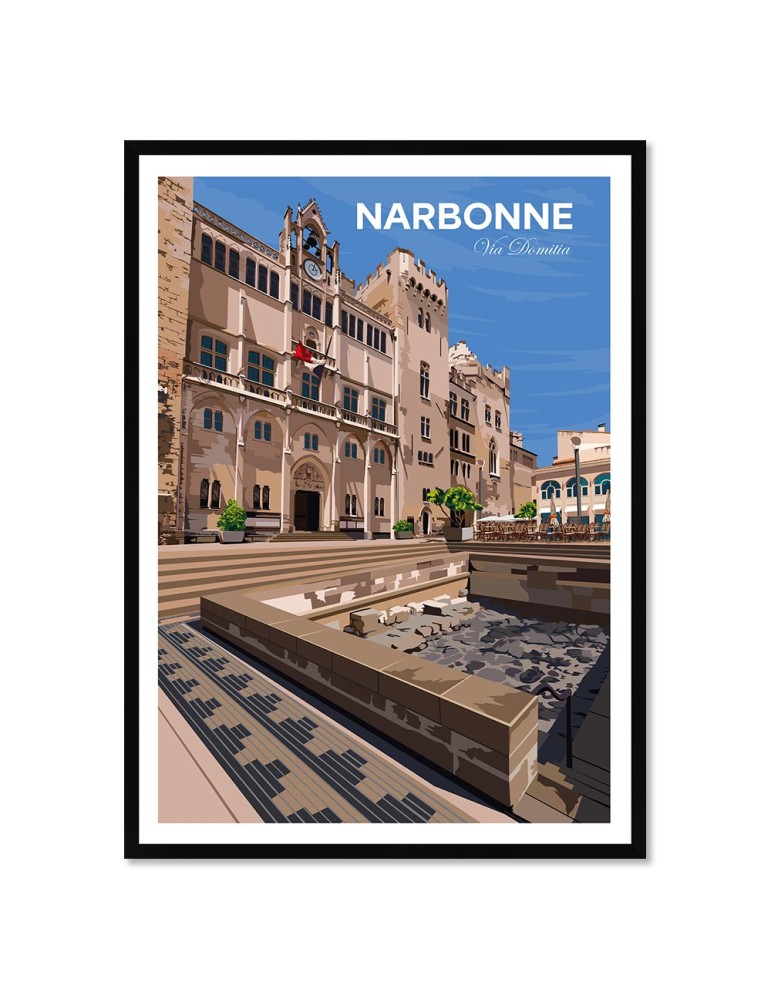 Narbonne – Poster affiche – image encadrée