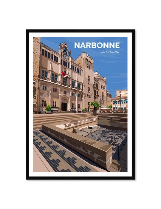 Narbonne – Poster affiche – image encadrée
