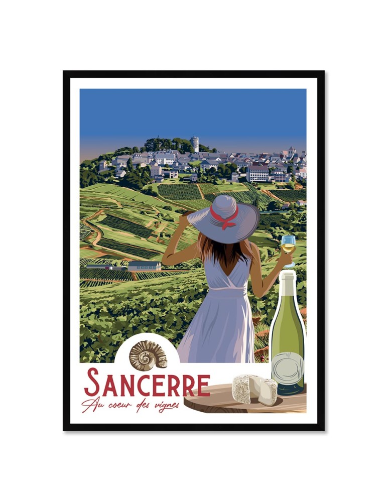 Sancerre Au Cœur des Vignes – Poster affiche – image encadrée