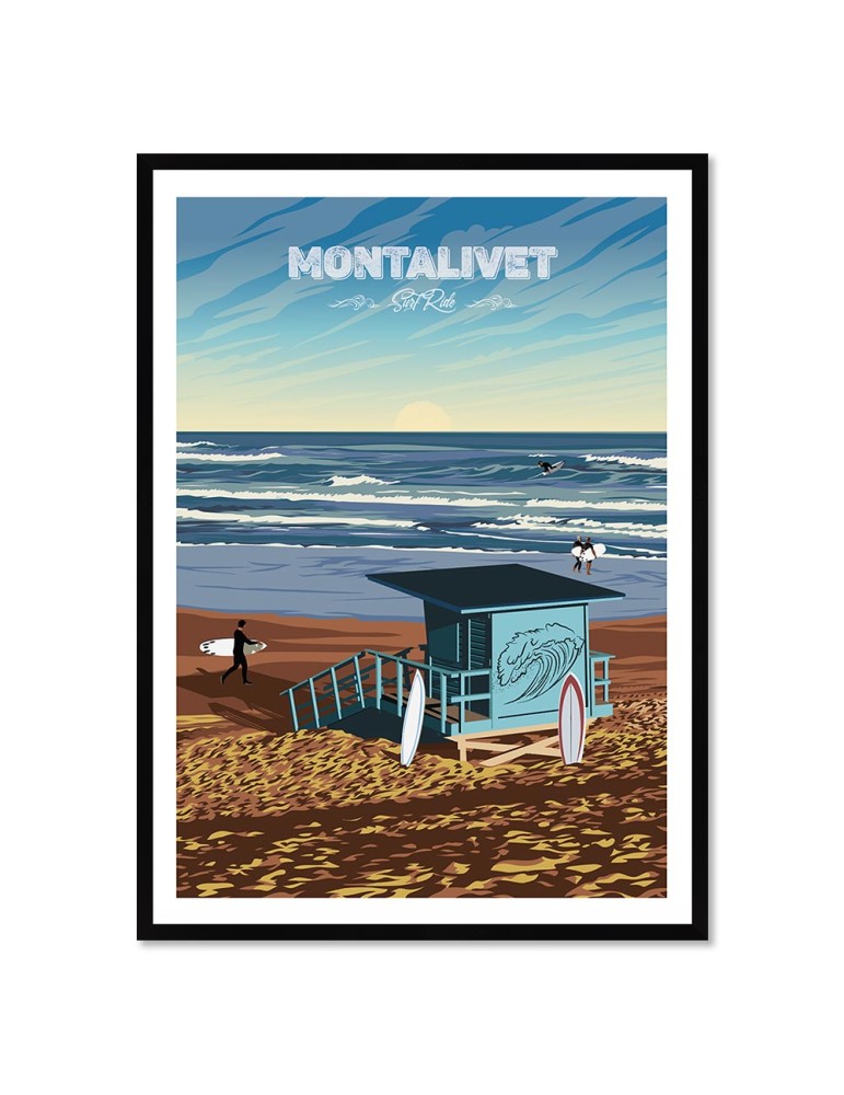Montalivet – Poster affiche – image encadrée
