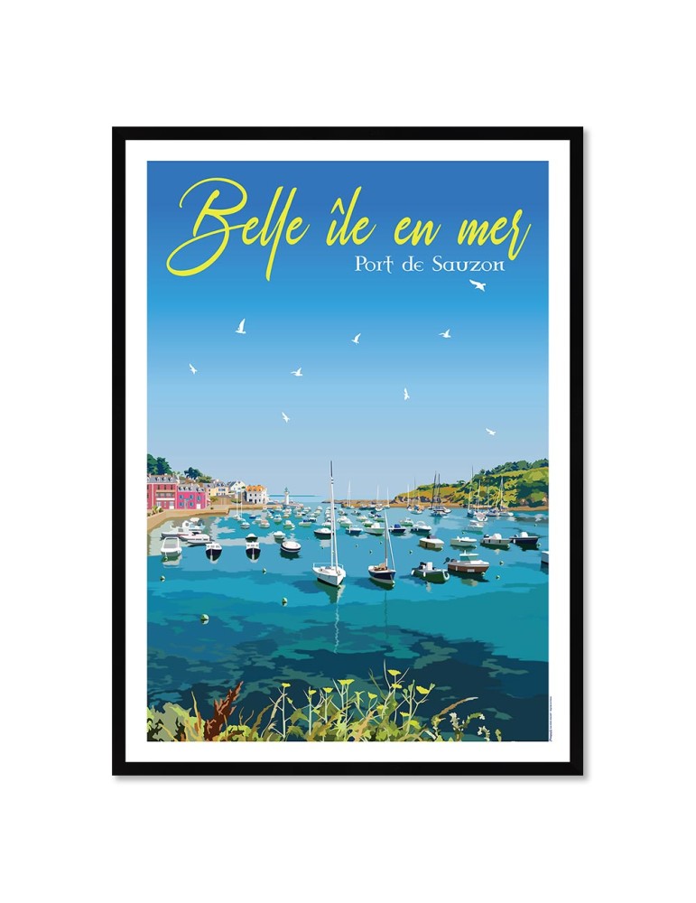 Belle-île-en-Mer – Poster affiche – image encadrée