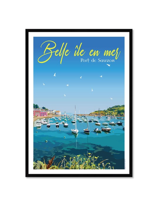Belle-île-en-Mer – Poster affiche – image encadrée