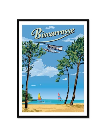 Biscarrosse 1 – Poster affiche – image encadrée