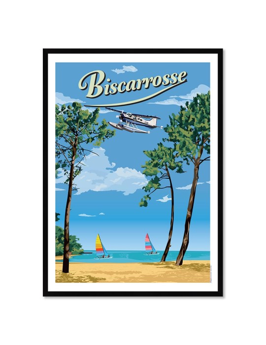 Biscarrosse 1 – Poster affiche – image encadrée