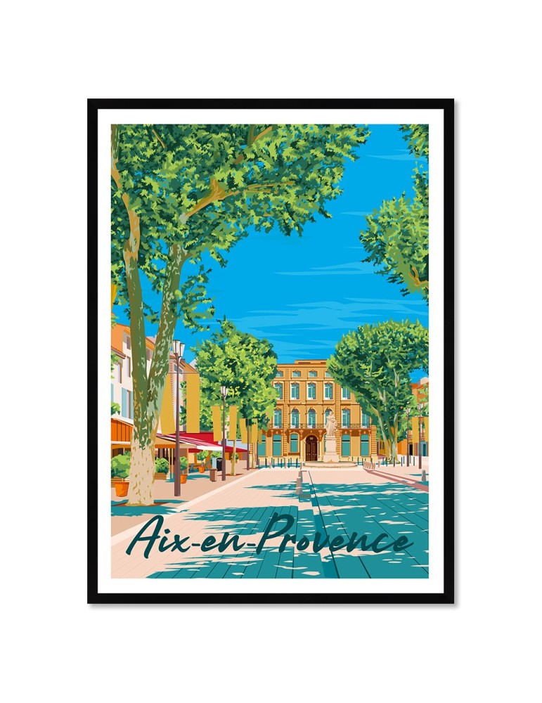 Aix-en-Provence – Poster affiche – image encadrée
