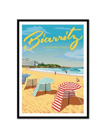 Biarritz – Poster affiche – image encadrée