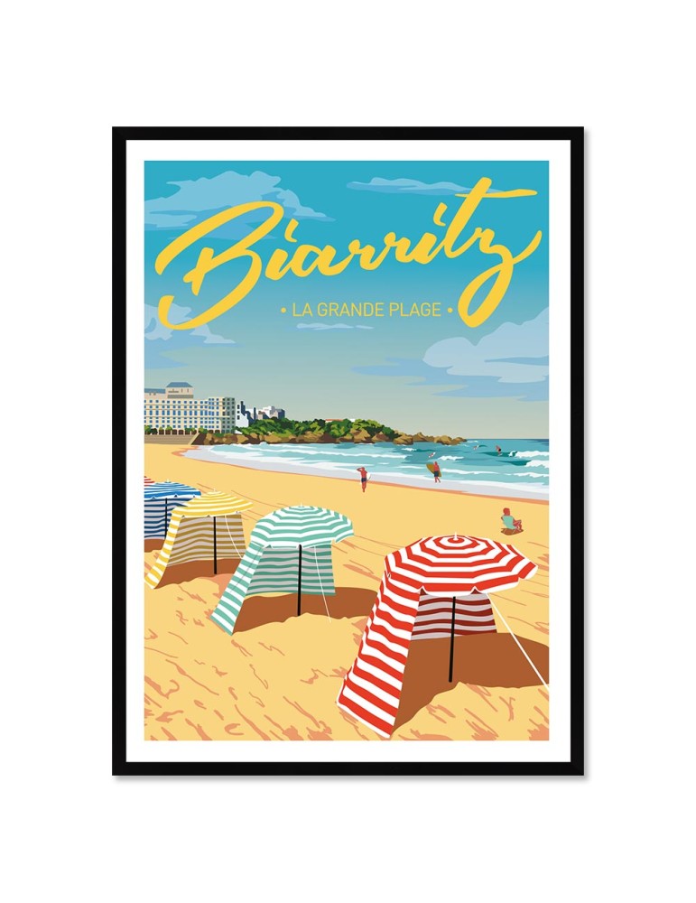 Biarritz – Poster affiche – image encadrée