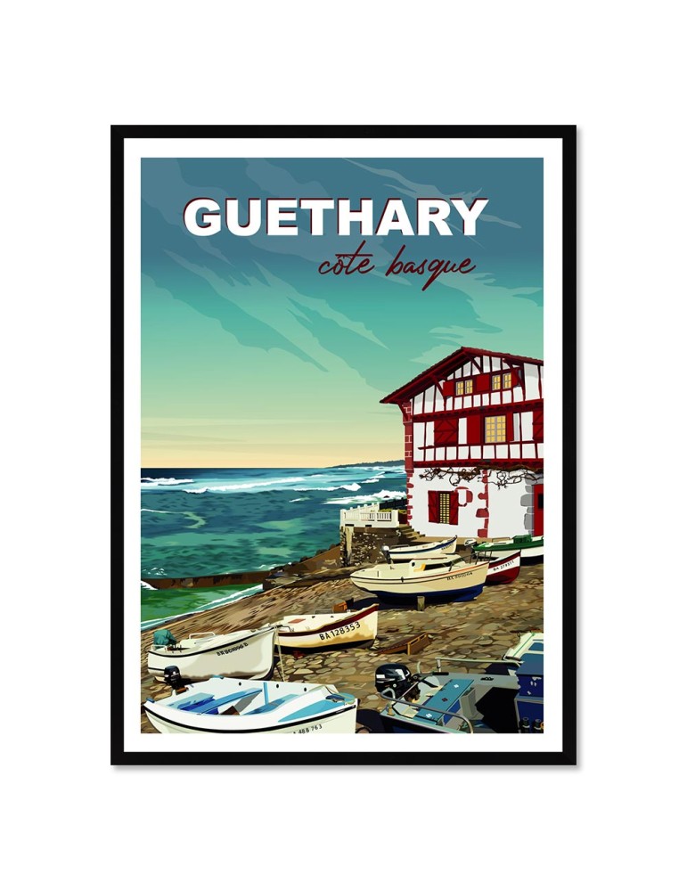 Guéthary – Poster affiche – image encadrée