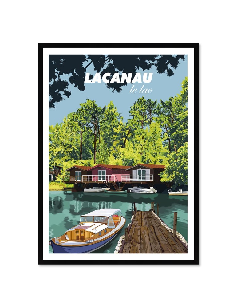 Lac de Lacanau – Poster affiche – image encadrée