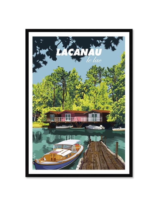 Lac de Lacanau – Poster affiche – image encadrée