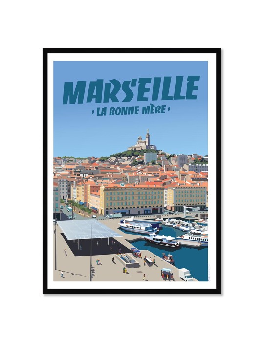 Marseille – Poster affiche – image encadrée