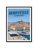 Marseille – Poster affiche – image encadrée