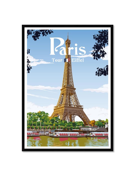 Paris Tour Eiffel – Poster affiche – image encadrée