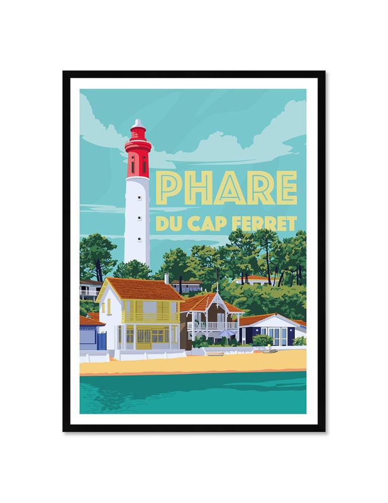 Phare de Cap Ferret – Poster affiche – image encadrée
