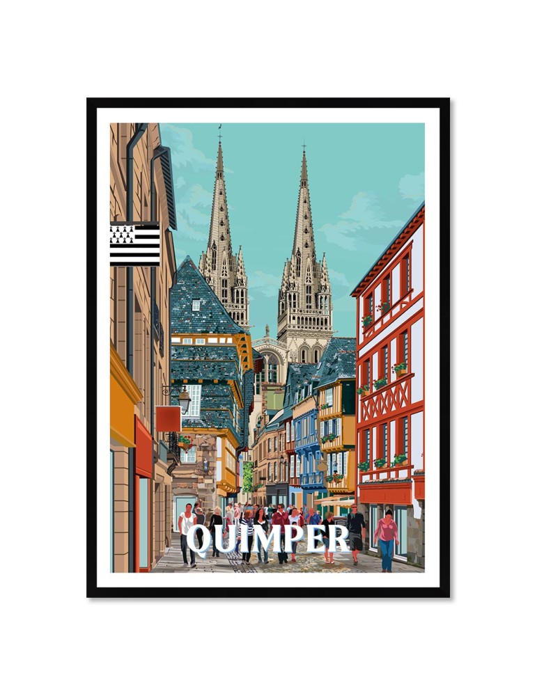 Quimper – Poster affiche – image encadrée