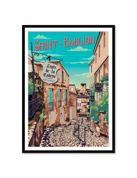 Saint-Emilion – Poster affiche – image encadrée