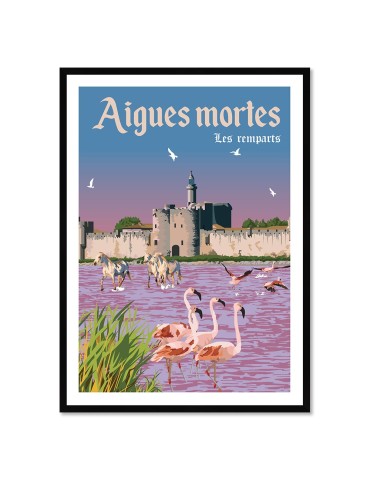 Aigues-Mortes - Poster affiche - image encadrée