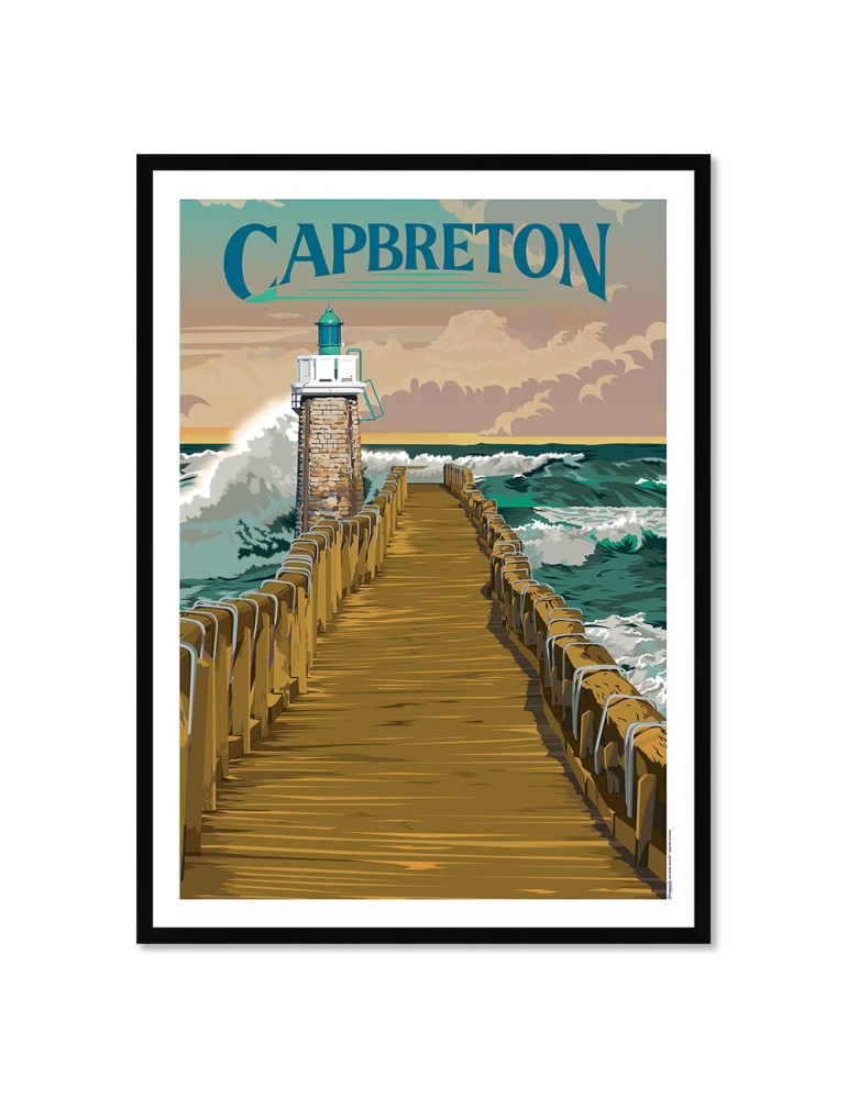 Capbreton – Poster affiche – image encadrée