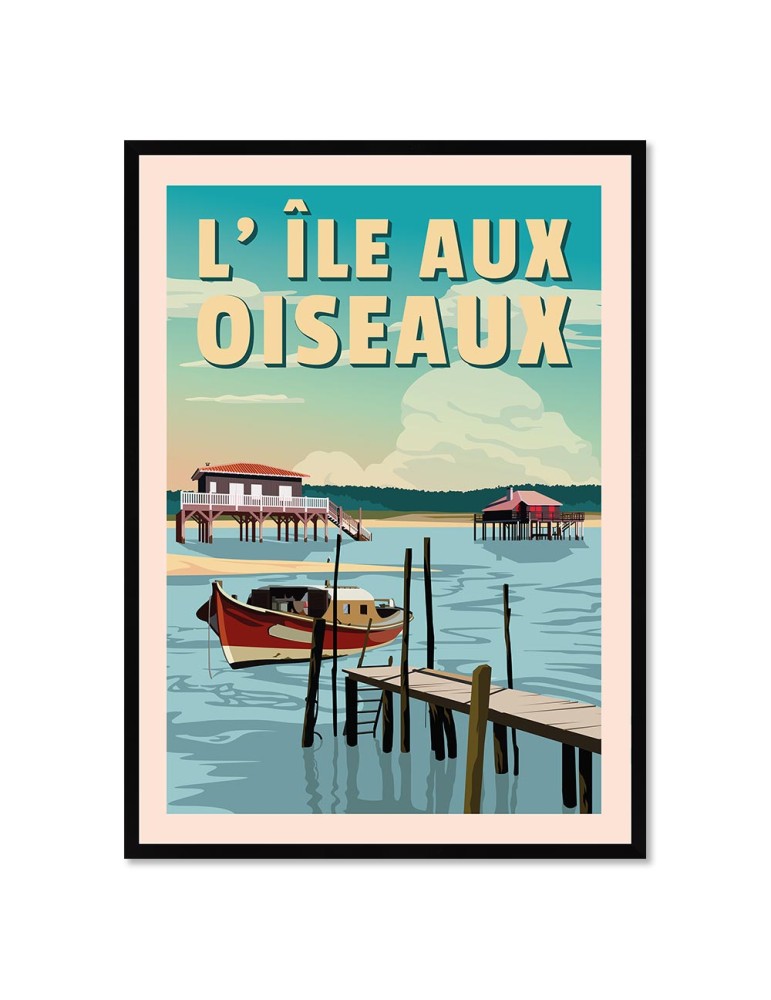 L'île-aux-Oiseaux – Poster affiche – image encadrée