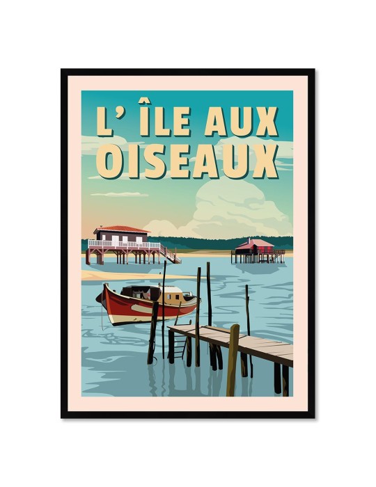 L'île-aux-Oiseaux – Poster affiche – image encadrée
