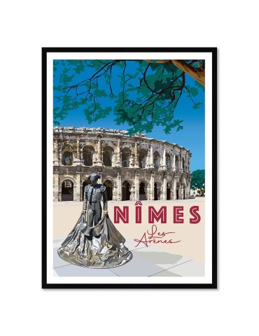 Nîmes – Poster affiche – image encadrée