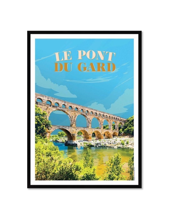Pont du Gard – Poster affiche – image encadrée