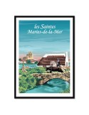 Saintes Maries-de-la-Mer – Poster affiche – image encadrée