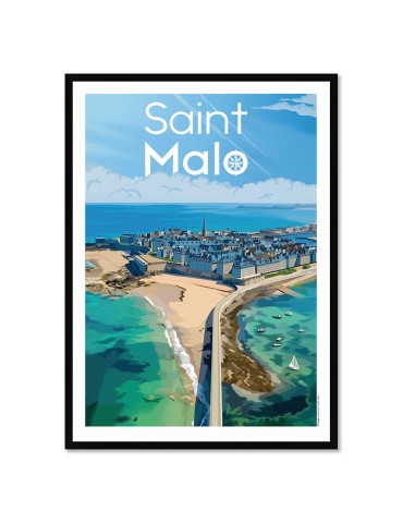 Saint-Malo – Poster affiche – image encadrée