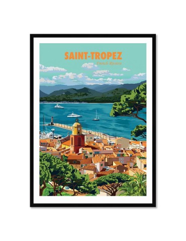 Saint-Tropez – Poster affiche – image encadrée