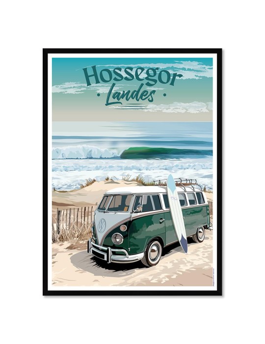 Hossegor – Poster affiche – image encadrée