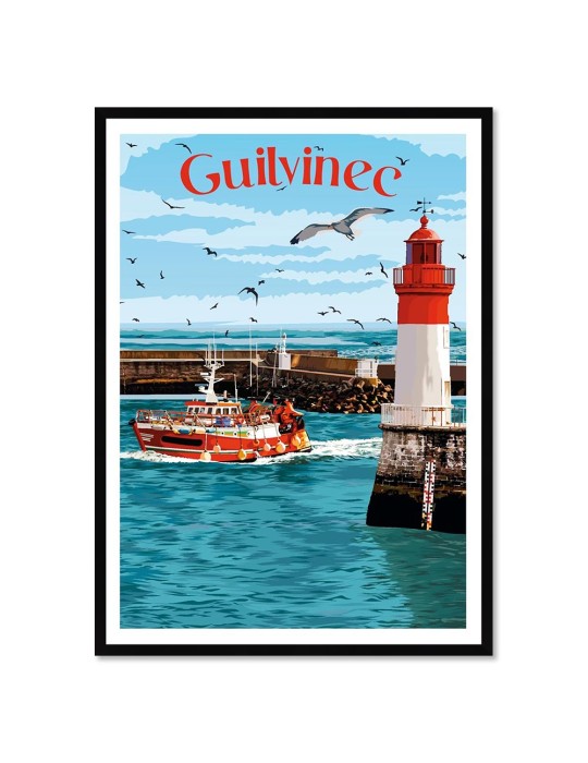 Le Guilvinec – Poster affiche – image encadrée
