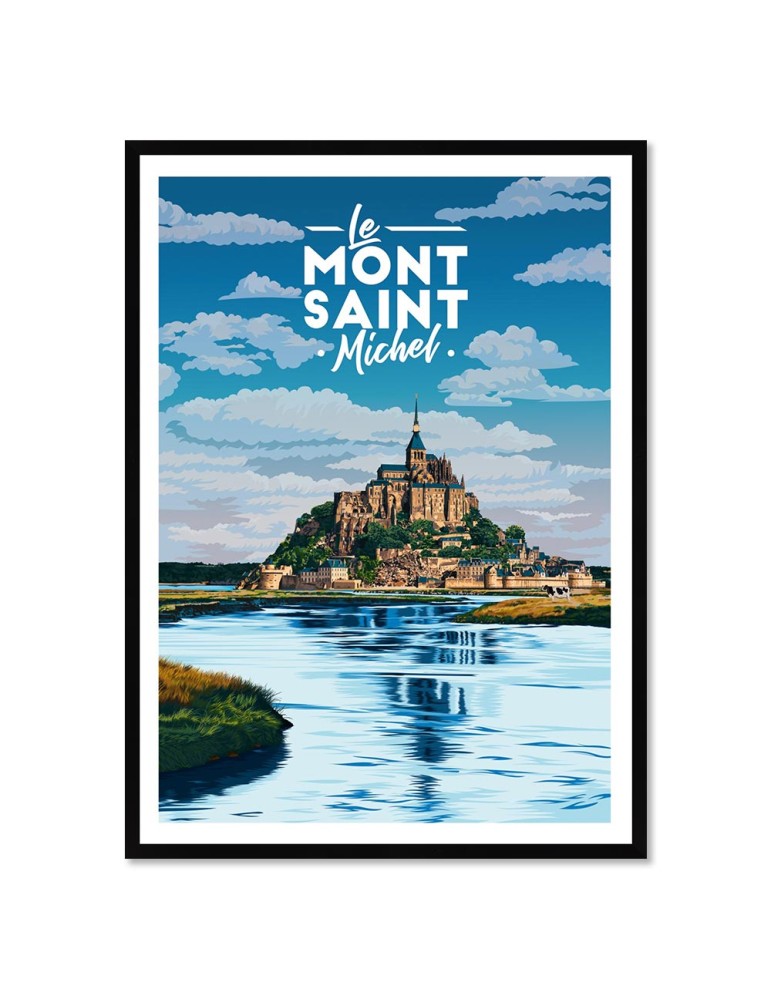 Le Mont-Saint-Michel – Poster affiche – image encadrée