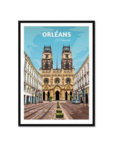 Orléans – Poster affiche – image encadrée